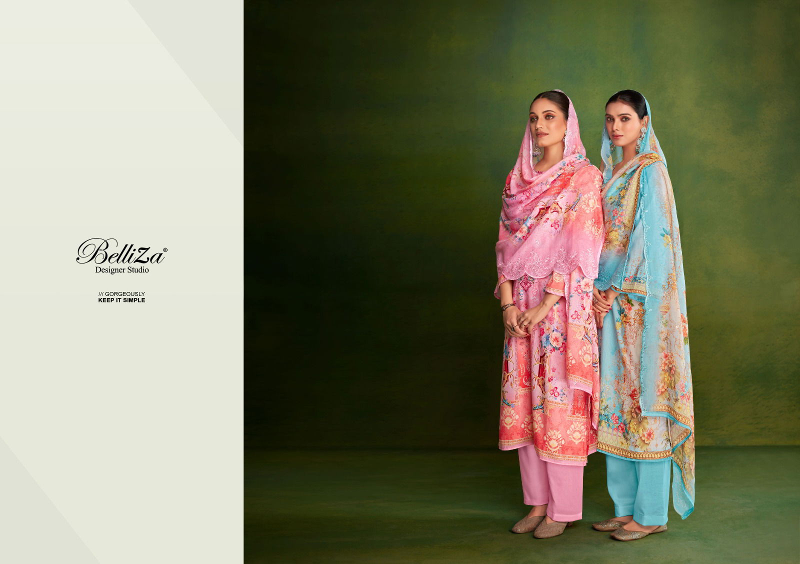 Belliza Mehfuza Printed Cotton Dress Material Catalog
